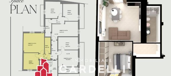 Квартира с 2 комнатами в Чивитанова Марке, Италия № 72275 6