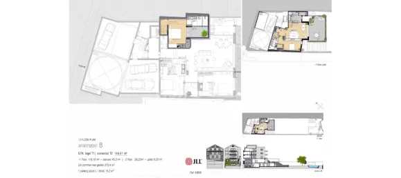 Дуплекс с 2 спальнями в Порту, Португалия № 154422 33