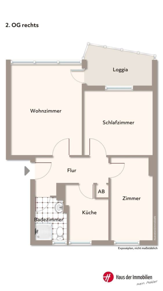 2 Schlafzimmer Wohnung in Hanover, Germany, Nr. 135811