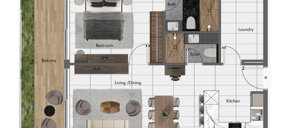 Студия в Джумейра Вилладж Серкл, ОАЭ № 121071 6