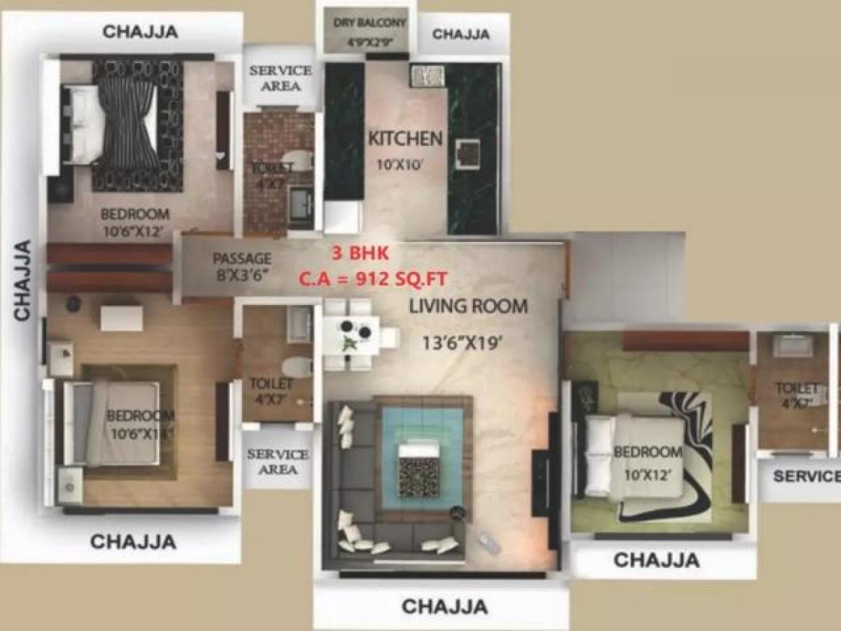 3 bedrooms House in Mumbai, India No. 56191