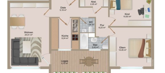 2 غرف نوم شقة في Rhein-Sieg, Germany رقم 273374 11