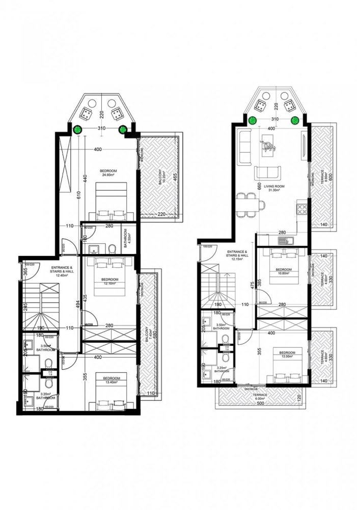بانتهاوس 4+1 في Yekta Golden Valley, Oba, Turkey رقم 37778 1