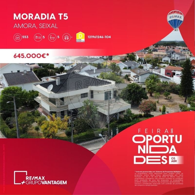 Casa de 5 dormitorios en Seixal, Portugal No. 27961