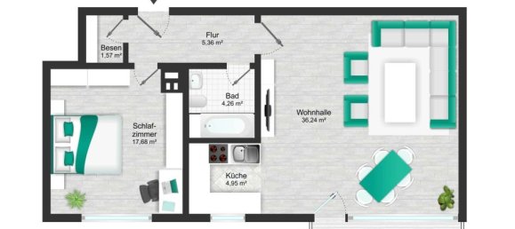 1 Schlafzimmer Wohnung in Starnberg, Germany, Nr. 124966 7