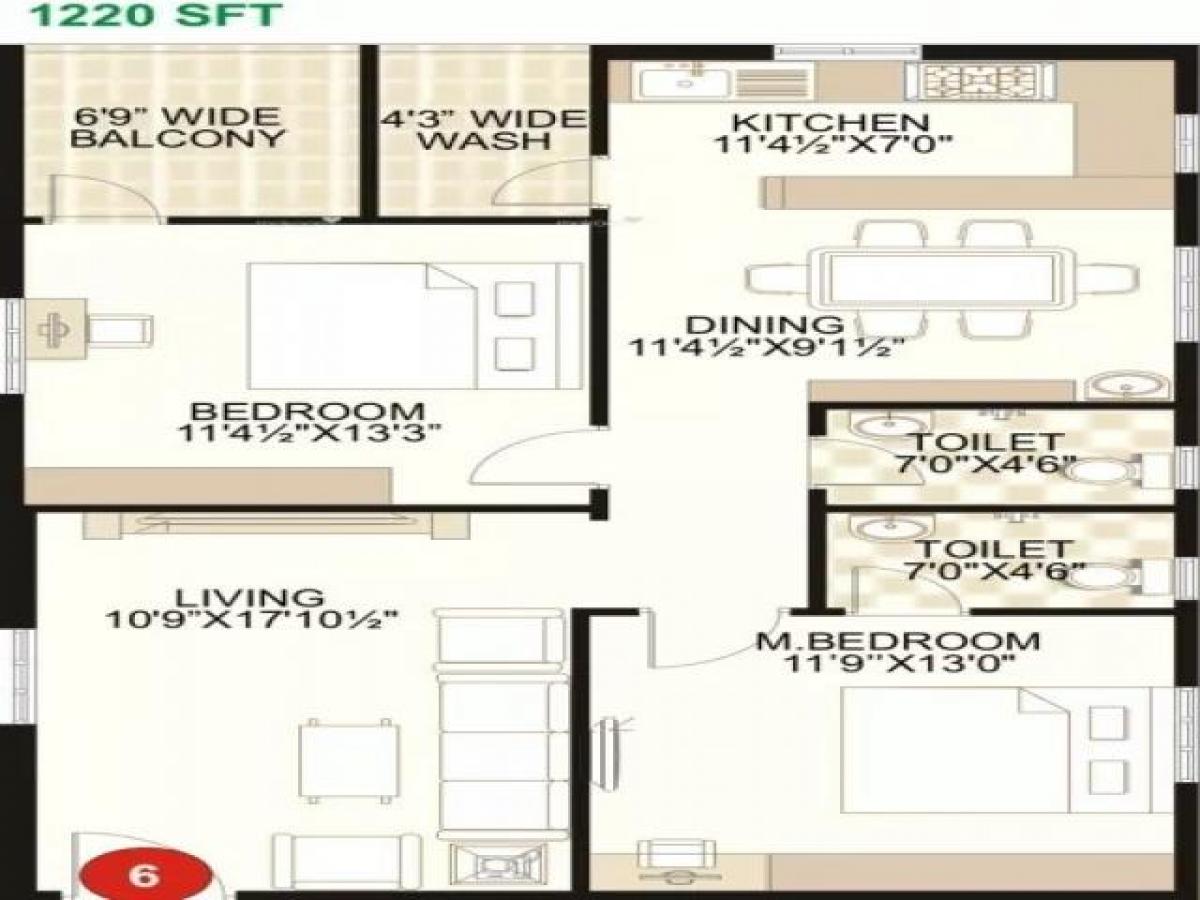 2 bedrooms House in Guntur, India No. 43332