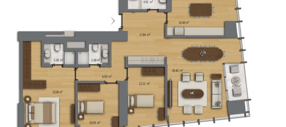 2 rooms Apartment in Sisli, Turkey No. 21919 10