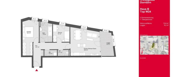 Apartamento de 3 divisões em Dornbirn, Austria N.º 8805 4