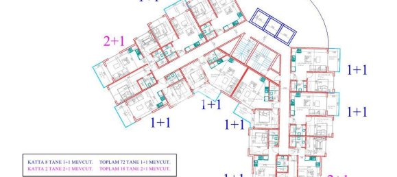 Квартира 1+1 в Авсаллар, Турция № 5498 20