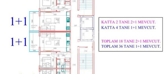 Квартира 1+1 в Авсаллар, Турция № 5498 19