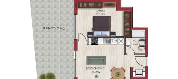 Estúdio em Rome, Italy N.º 203256 17