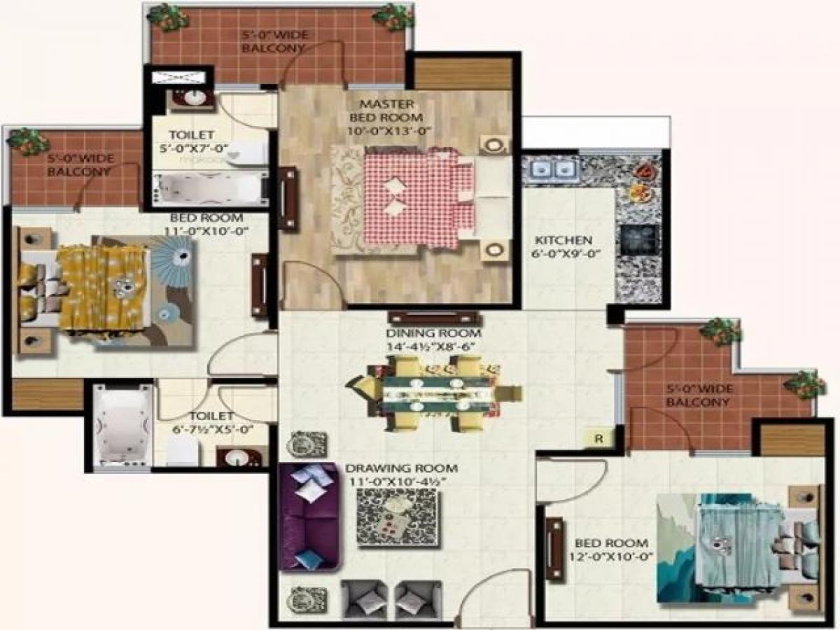 3 bedrooms House in Noida, India No. 67664