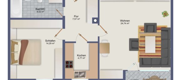 Apartamento de 1 dormitorio en Miesbach, Germany No. 27731 7
