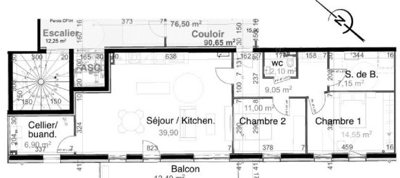 2 غرف نوم شقة في Sarreguemines, France رقم 77258 3