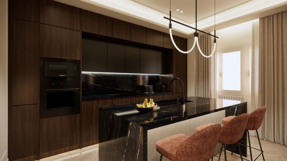 Квартира с 4 спальнями в Мадрид, Испания № 124131