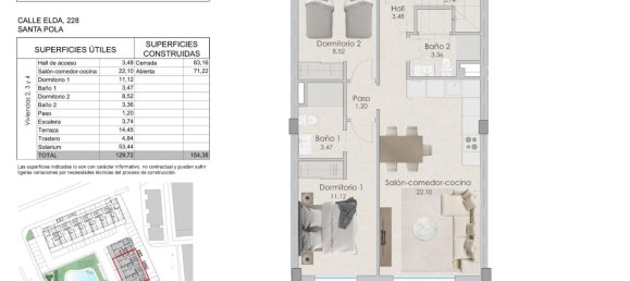 2 Schlafzimmer Penthouse in Santa Pola, Spain, Nr. 14343 7