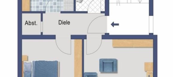 2غرفة شقة في Dusseldorf, Germany رقم 20717 4