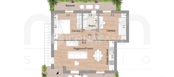 Квартира с 3 комнатами в Альфедена, Италия № 23246 4