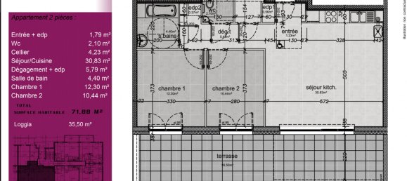 2 غرف نوم شقة في Hettange-Grande, France رقم 251702 3