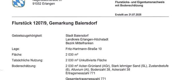  Land in Erlangen-Hochstadt, Germany No. 290923 4
