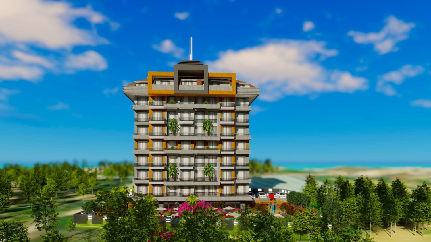 Квартира 1+1 в Аланья, Турция № 32238