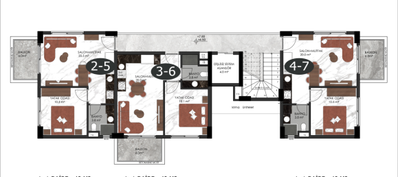 Apartamento de 2 divisões em Oba, Turkey N.º 9646 11