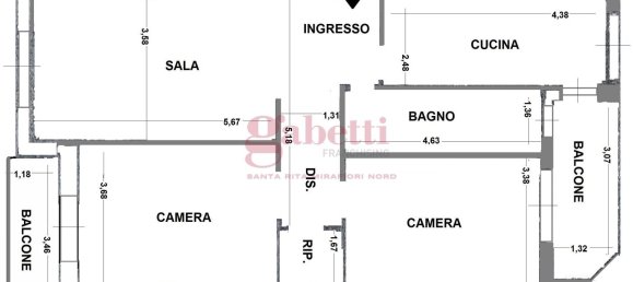 4-salle Appartement à Turin, Italy No. 89809 17