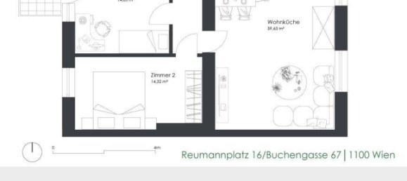 3غرفة شقة في Favoriten, Austria رقم 136236 14