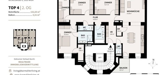 5 rooms Apartment in Leopoldstadt, Austria No. 232229 8