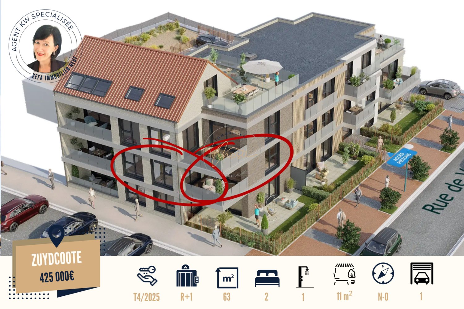 2 chambres Appartement à Zuydcoote, France No. 215774