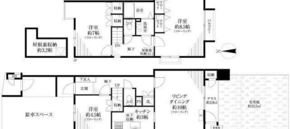 Квартира с 3 спальнями в Чиба, Япония № 1870 2