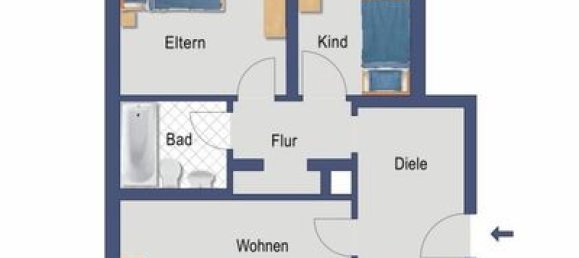 3-salle Appartement à Dusseldorf, Germany No. 66070 3