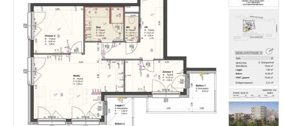 Apartamento de 3 habitaciónes en Vienna, Austria No. 189373 9