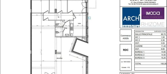 Propiedad comercial en Chantepie, France 150 m² No. 196317 3