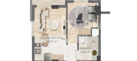 2غرفة شقة في Altintash, Turkey رقم 30729 9