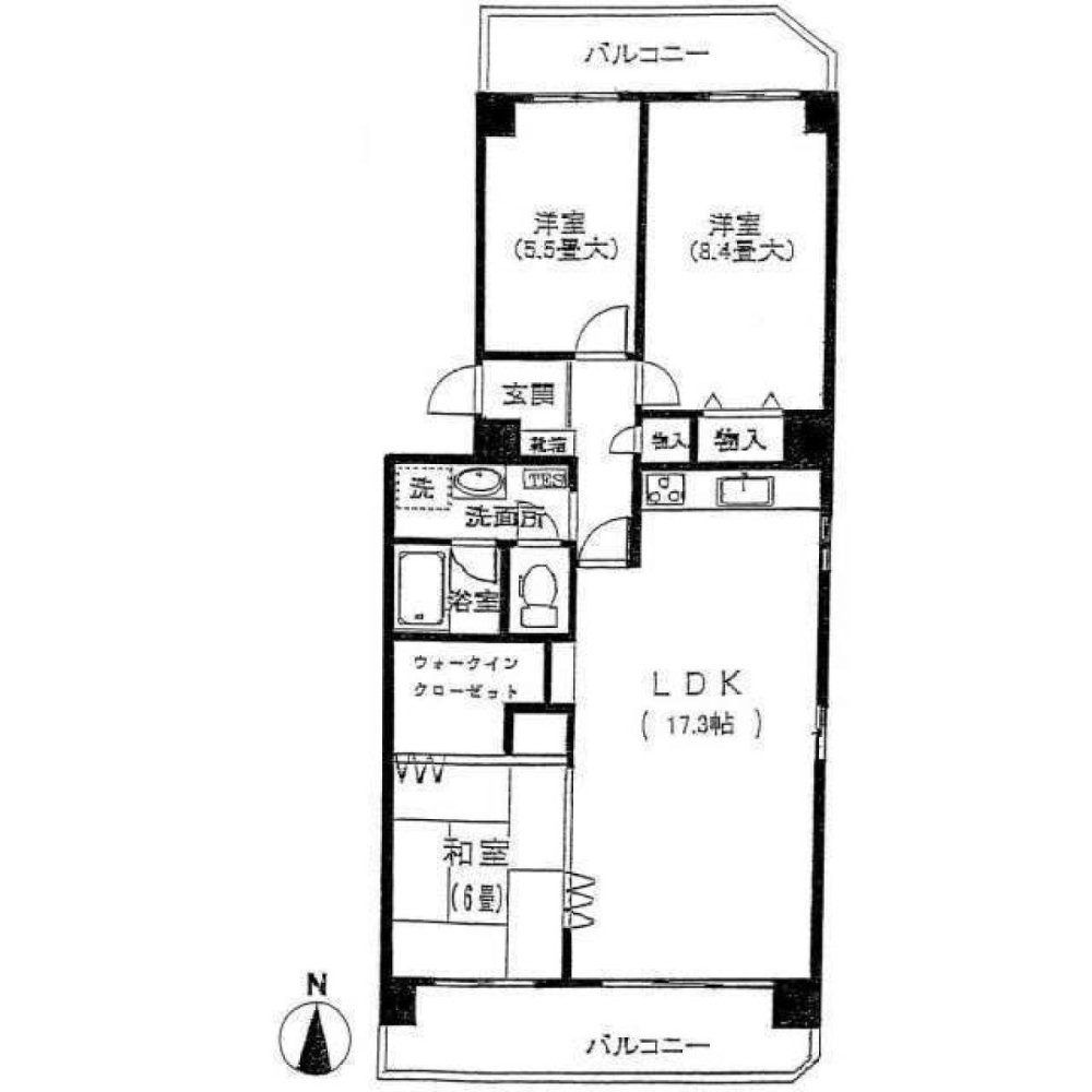 3 غرف نوم شقة في Chiba, Japan رقم 3265