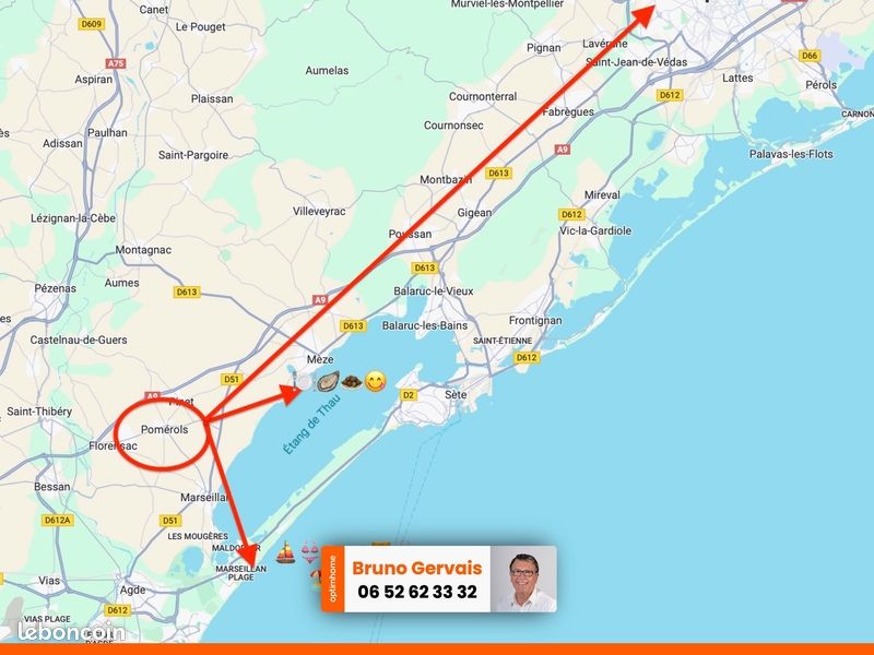 3 Schlafzimmer Haus in Pomerols, France, Nr. 185831