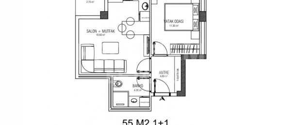 Apartamento de 2 habitaciónes en Lara, Turkey No. 27144 3