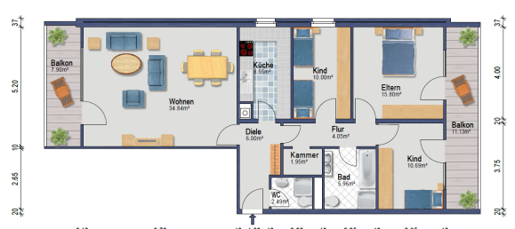 Apartamento de 3 dormitorios en Munich, Germany No. 239970 10