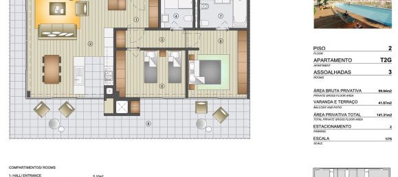 2 Schlafzimmer Wohnung in Albufeira, Portugal, Nr. 286738 2