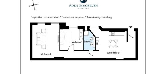 Apartamento de 3 divisões em Wilmersdorf, Germany N.º 12806 16