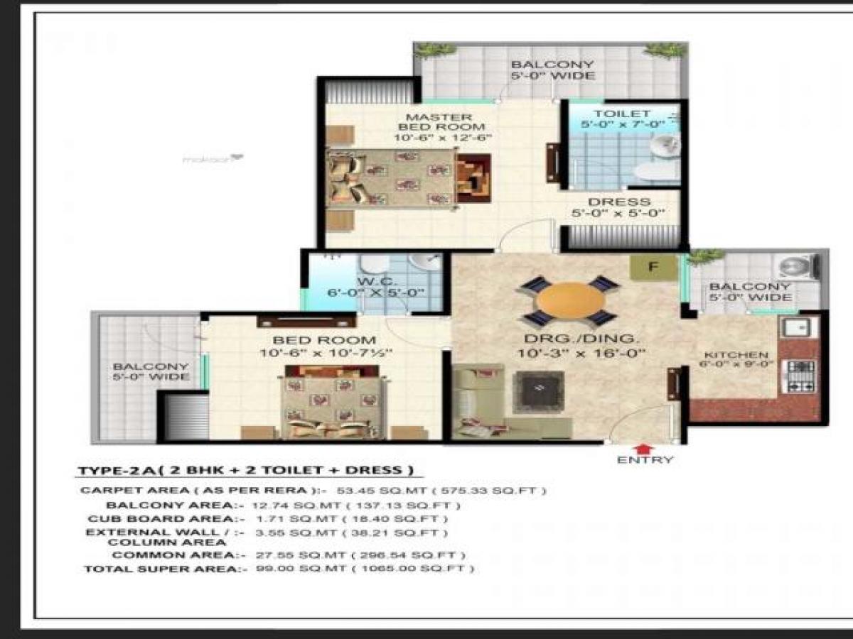 2 bedrooms House in Ghaziabad, India No. 20452