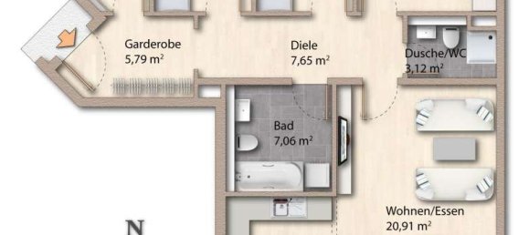 Apartamento de 3 dormitorios en Munich, Germany No. 243787 17