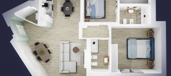 3 rooms Apartment in Alessandria, Italy No. 284086 3