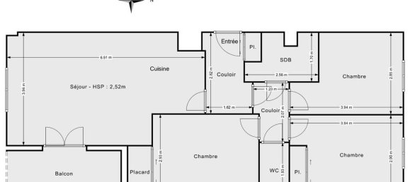 3 Schlafzimmer Wohnung in Serris, France, Nr. 297842 11