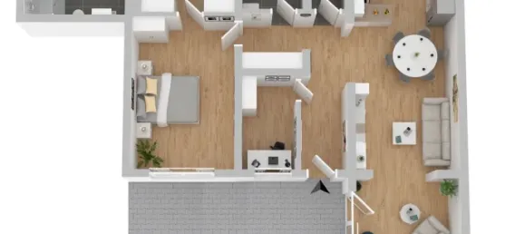 Квартира с 2 спальнями в Йена, Германия № 55204 2