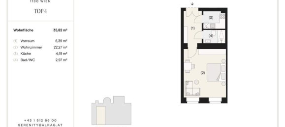 3غرفة شقة في Hietzing, Austria رقم 137182 21