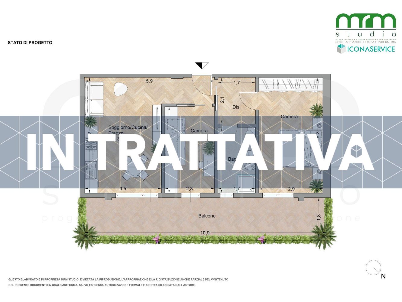 3-salle Appartement à Pescara, Italy No. 22441