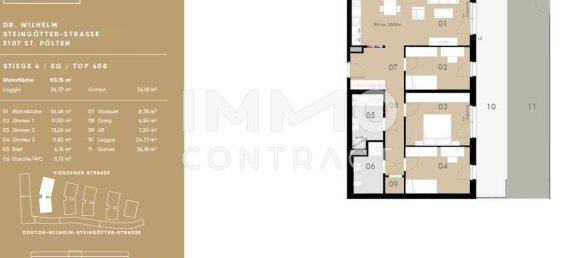 3 غرف نوم شقة في St. Polten, Austria رقم 2393 13