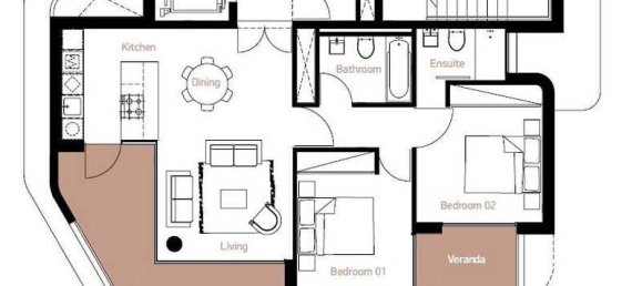 Apartamento T2 em Larnaca, Cyprus N.º 91119 10